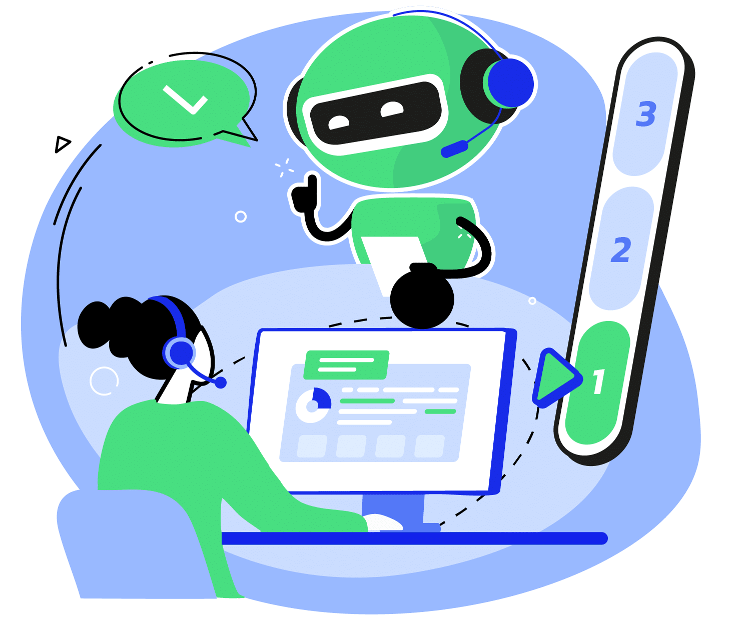 Comete fixee illustrations page ticketing fixee solution 2 decharge equipe niveau 1